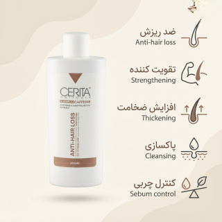 شامپو سریتا مدل کافئین ضد ریزش و تقویت کننده مو مناسب مو چرب و معمولی anti-hair-fall-shampoos